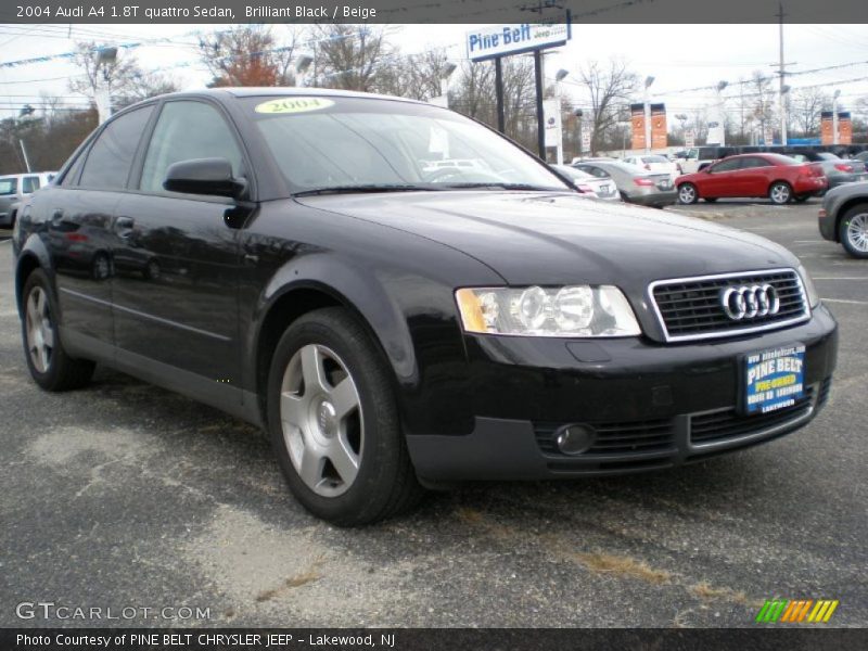 Brilliant Black / Beige 2004 Audi A4 1.8T quattro Sedan