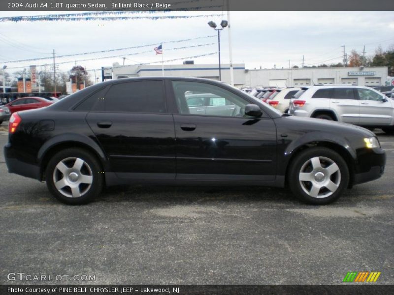 Brilliant Black / Beige 2004 Audi A4 1.8T quattro Sedan