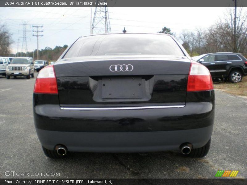 Brilliant Black / Beige 2004 Audi A4 1.8T quattro Sedan