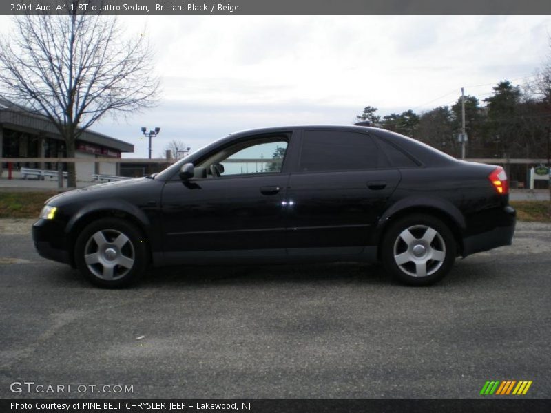 Brilliant Black / Beige 2004 Audi A4 1.8T quattro Sedan