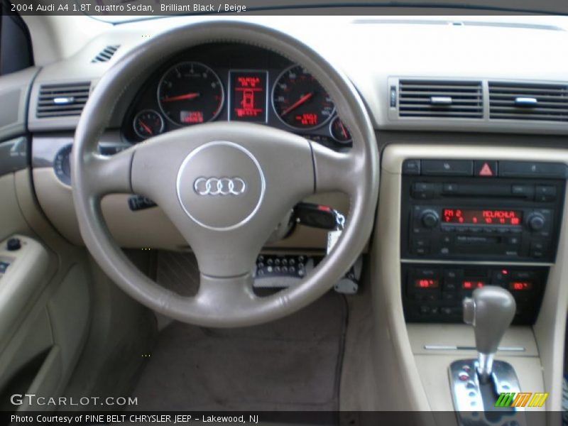 Brilliant Black / Beige 2004 Audi A4 1.8T quattro Sedan