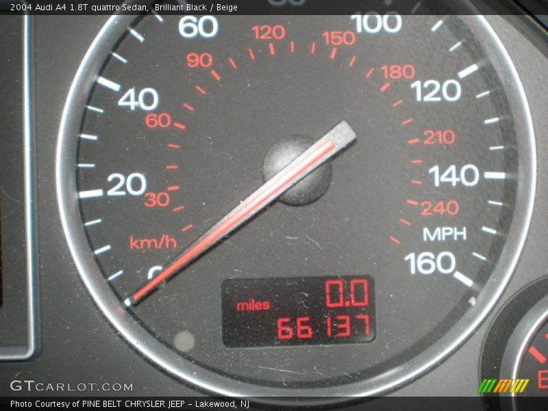 Brilliant Black / Beige 2004 Audi A4 1.8T quattro Sedan