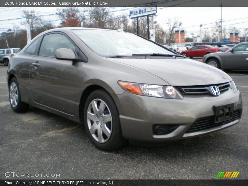 Galaxy Gray Metallic / Gray 2008 Honda Civic LX Coupe