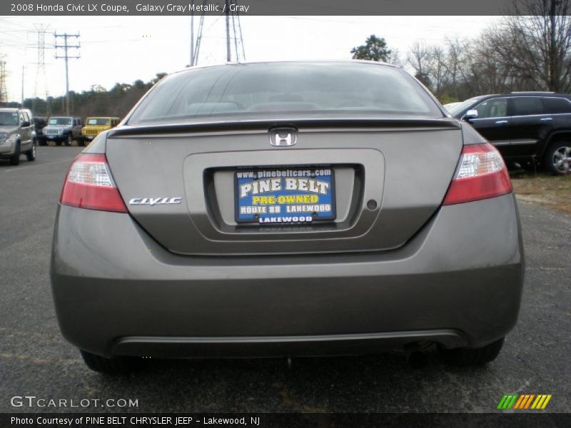 Galaxy Gray Metallic / Gray 2008 Honda Civic LX Coupe