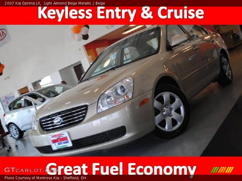 Light Almond Beige Metallic / Beige 2007 Kia Optima LX
