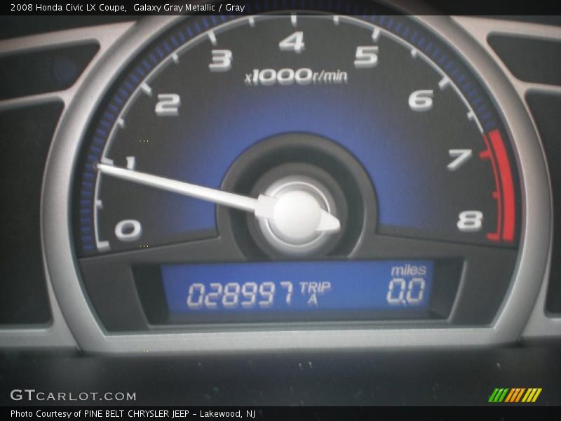 Galaxy Gray Metallic / Gray 2008 Honda Civic LX Coupe