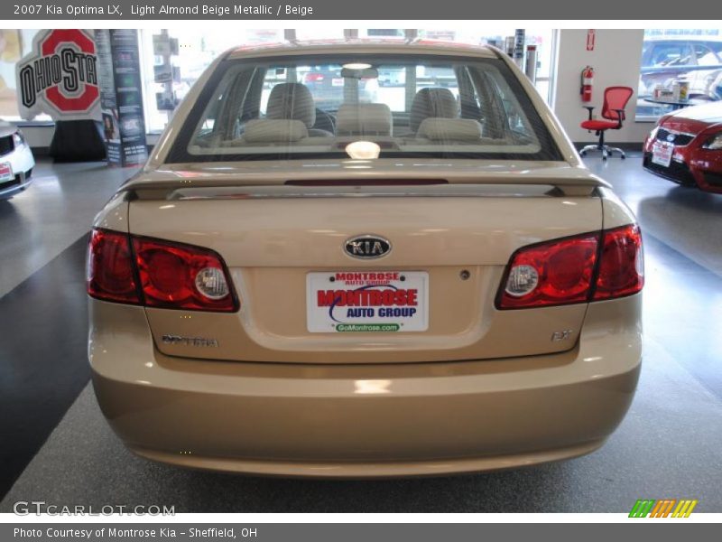 Light Almond Beige Metallic / Beige 2007 Kia Optima LX