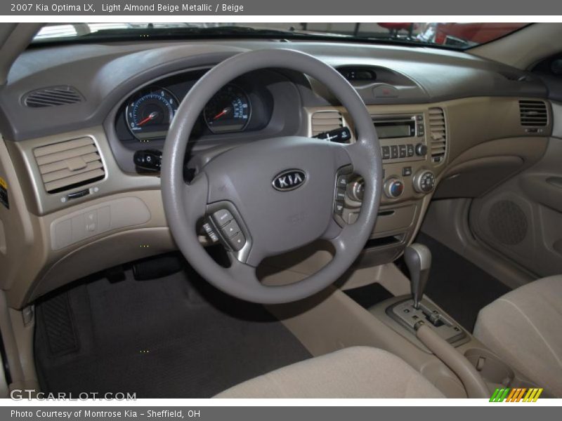 Light Almond Beige Metallic / Beige 2007 Kia Optima LX
