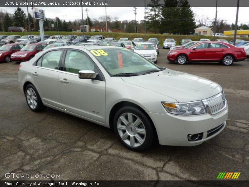 Light Sage Metallic / Sand 2008 Lincoln MKZ AWD Sedan