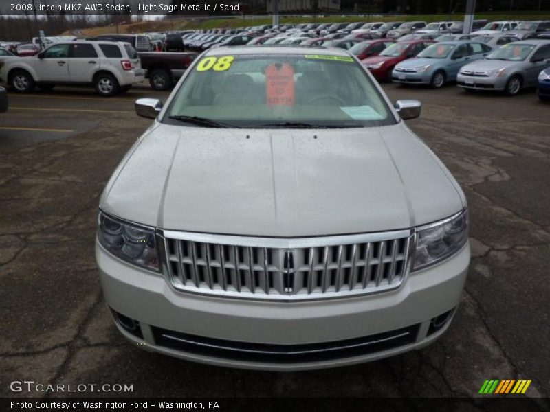 Light Sage Metallic / Sand 2008 Lincoln MKZ AWD Sedan