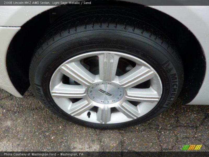 Light Sage Metallic / Sand 2008 Lincoln MKZ AWD Sedan