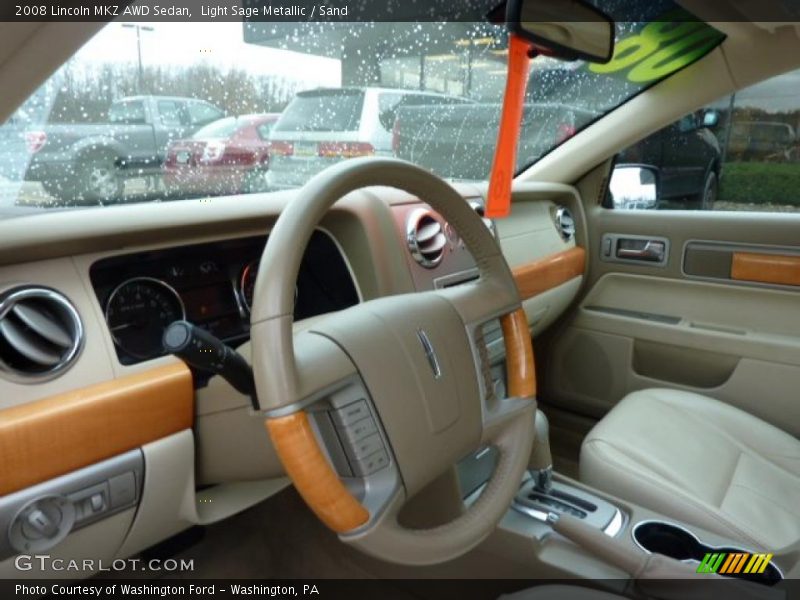 Light Sage Metallic / Sand 2008 Lincoln MKZ AWD Sedan