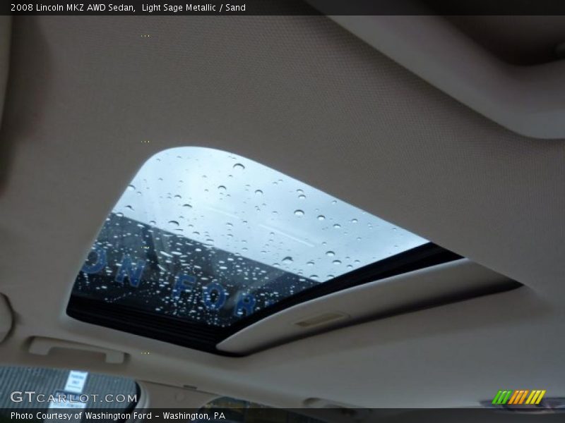 Light Sage Metallic / Sand 2008 Lincoln MKZ AWD Sedan