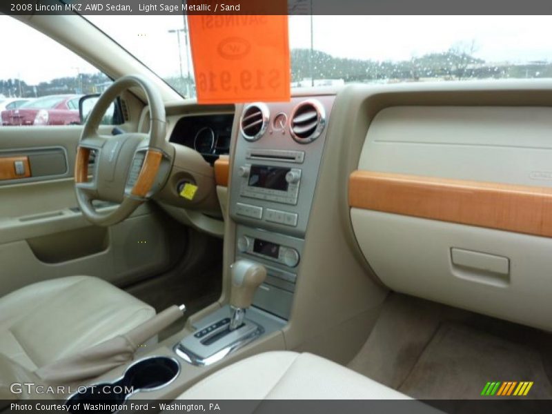 Light Sage Metallic / Sand 2008 Lincoln MKZ AWD Sedan