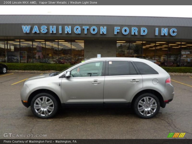 Vapor Silver Metallic / Medium Light Stone 2008 Lincoln MKX AWD