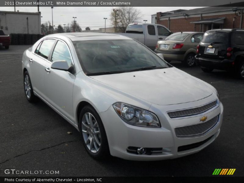 White Diamond Tricoat / Cocoa/Cashmere 2011 Chevrolet Malibu LTZ
