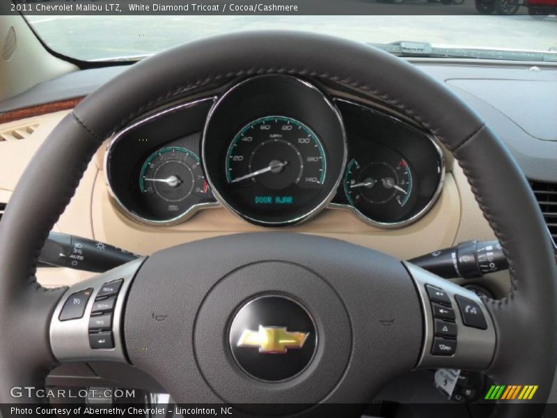 White Diamond Tricoat / Cocoa/Cashmere 2011 Chevrolet Malibu LTZ