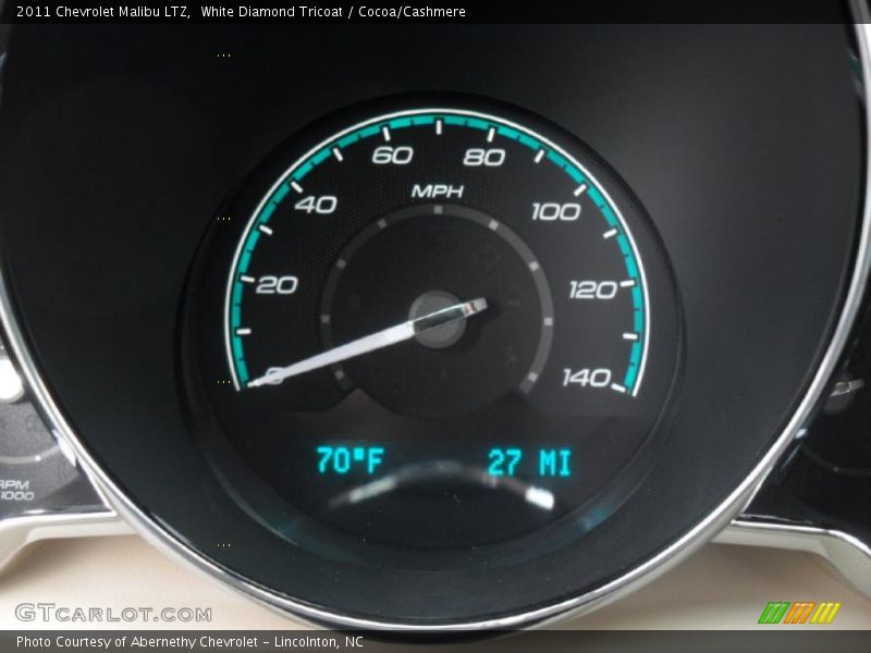 White Diamond Tricoat / Cocoa/Cashmere 2011 Chevrolet Malibu LTZ