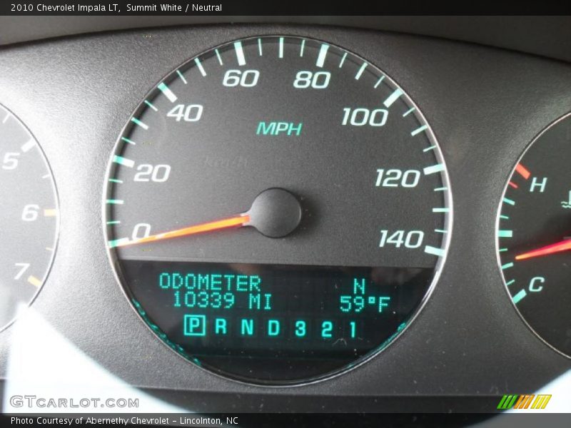 Summit White / Neutral 2010 Chevrolet Impala LT