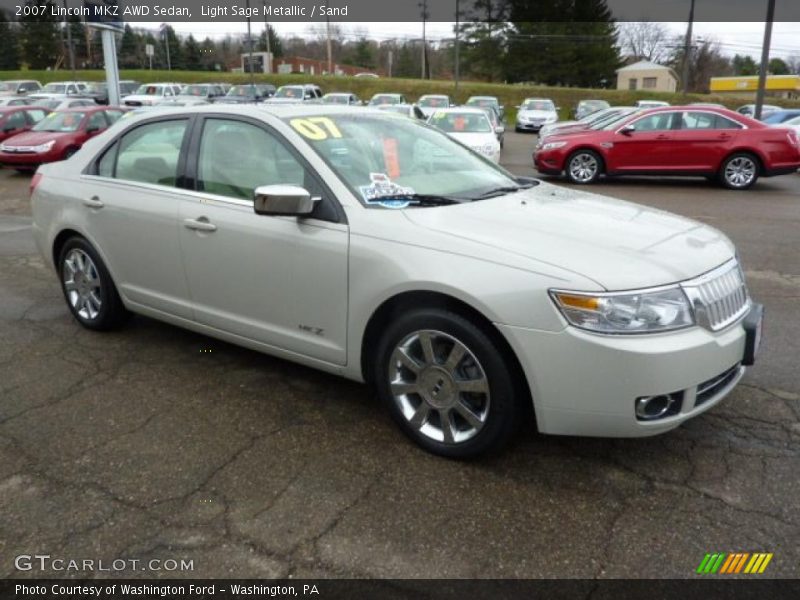 Light Sage Metallic / Sand 2007 Lincoln MKZ AWD Sedan