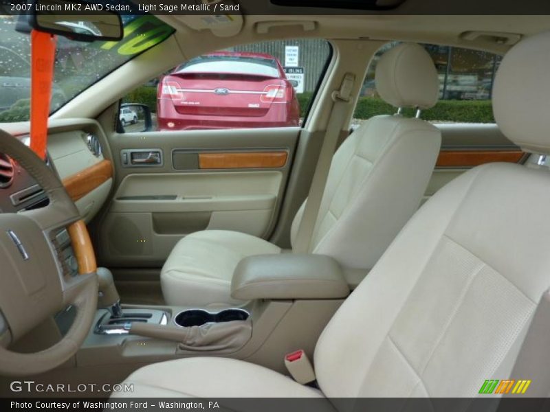 Light Sage Metallic / Sand 2007 Lincoln MKZ AWD Sedan