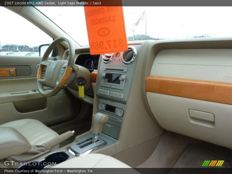 Light Sage Metallic / Sand 2007 Lincoln MKZ AWD Sedan