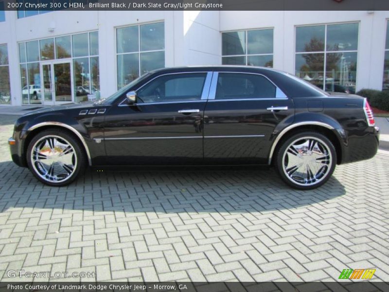 Brilliant Black / Dark Slate Gray/Light Graystone 2007 Chrysler 300 C HEMI