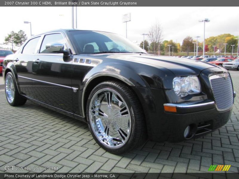 Brilliant Black / Dark Slate Gray/Light Graystone 2007 Chrysler 300 C HEMI