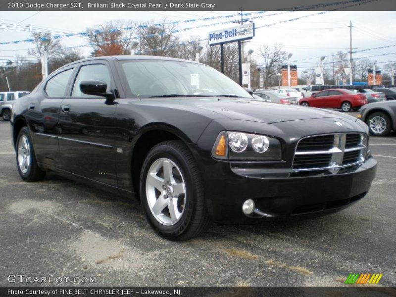 Brilliant Black Crystal Pearl / Dark Slate Gray 2010 Dodge Charger SXT