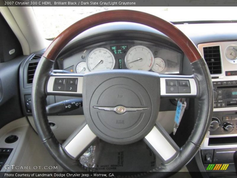 Brilliant Black / Dark Slate Gray/Light Graystone 2007 Chrysler 300 C HEMI