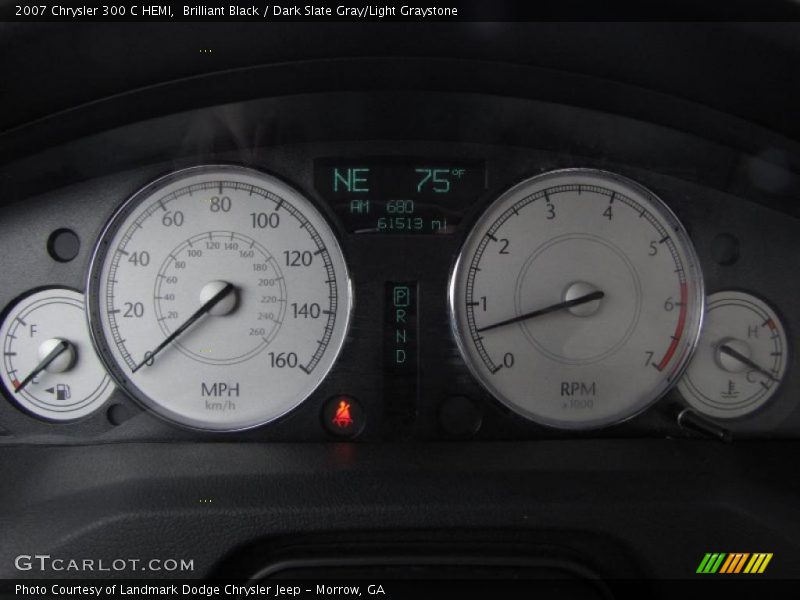 Brilliant Black / Dark Slate Gray/Light Graystone 2007 Chrysler 300 C HEMI