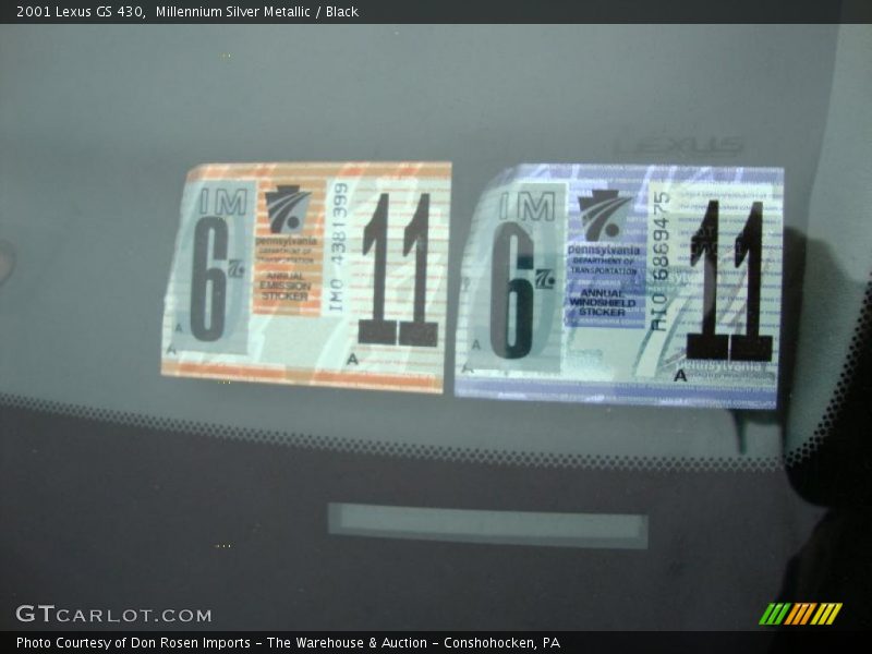 Millennium Silver Metallic / Black 2001 Lexus GS 430