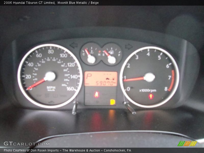 Moonlit Blue Metallic / Beige 2006 Hyundai Tiburon GT Limited