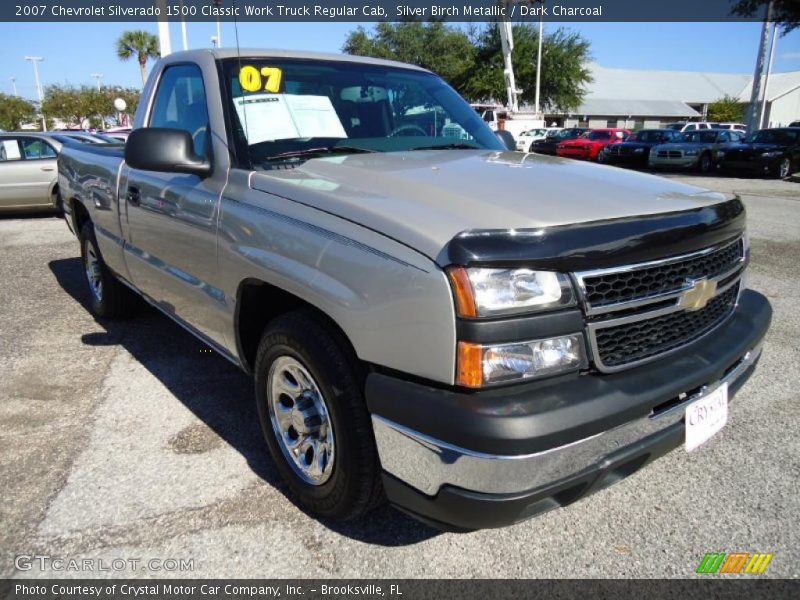 Silver Birch Metallic / Dark Charcoal 2007 Chevrolet Silverado 1500 Classic Work Truck Regular Cab