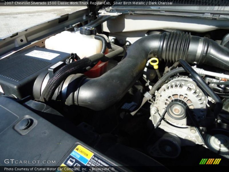 Silver Birch Metallic / Dark Charcoal 2007 Chevrolet Silverado 1500 Classic Work Truck Regular Cab
