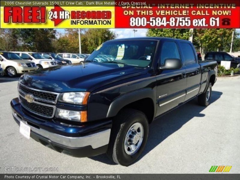 Dark Blue Metallic / Dark Charcoal 2006 Chevrolet Silverado 1500 LT Crew Cab