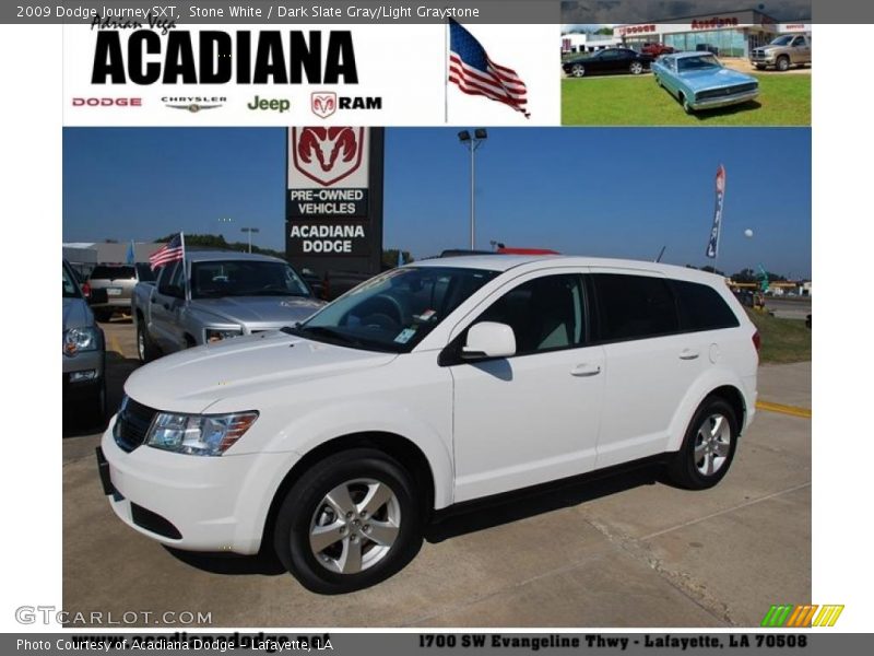 Stone White / Dark Slate Gray/Light Graystone 2009 Dodge Journey SXT