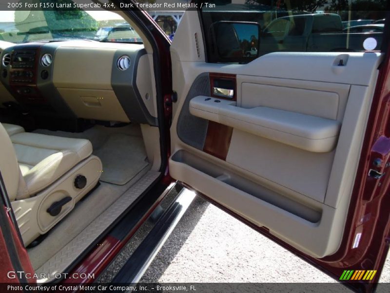 Dark Toreador Red Metallic / Tan 2005 Ford F150 Lariat SuperCab 4x4