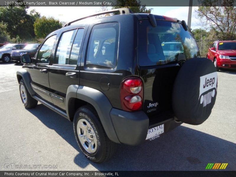 Black Clearcoat / Medium Slate Gray 2007 Jeep Liberty Sport