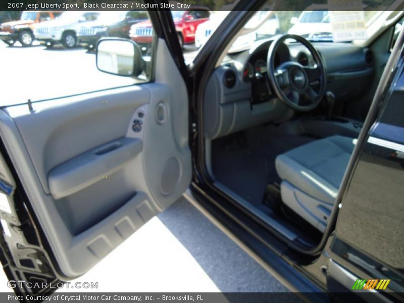 Black Clearcoat / Medium Slate Gray 2007 Jeep Liberty Sport