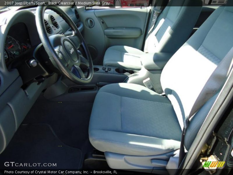 Black Clearcoat / Medium Slate Gray 2007 Jeep Liberty Sport