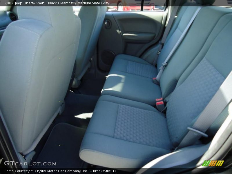 Black Clearcoat / Medium Slate Gray 2007 Jeep Liberty Sport