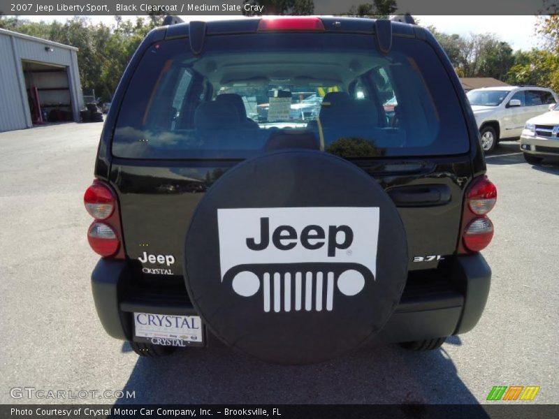 Black Clearcoat / Medium Slate Gray 2007 Jeep Liberty Sport