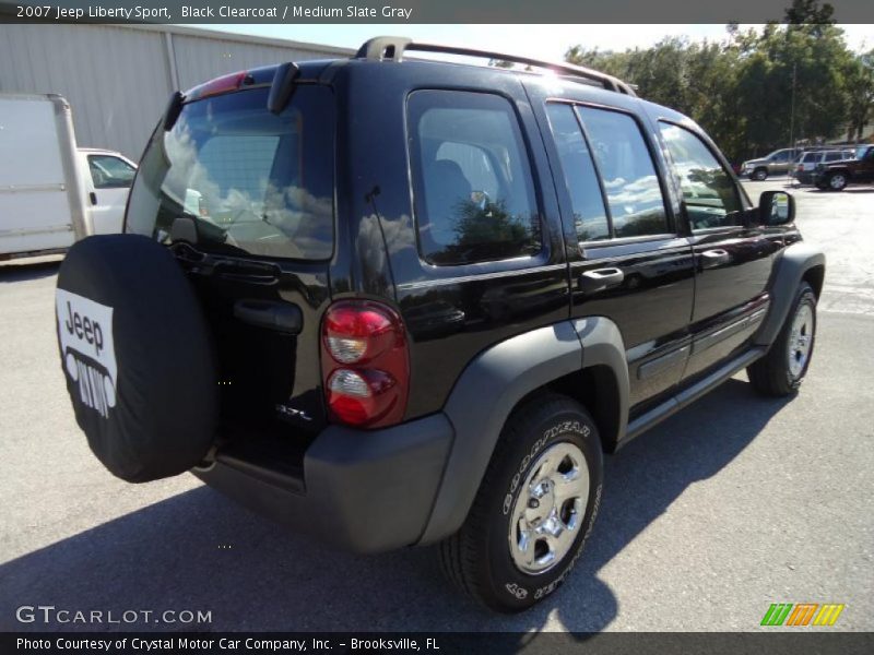 Black Clearcoat / Medium Slate Gray 2007 Jeep Liberty Sport