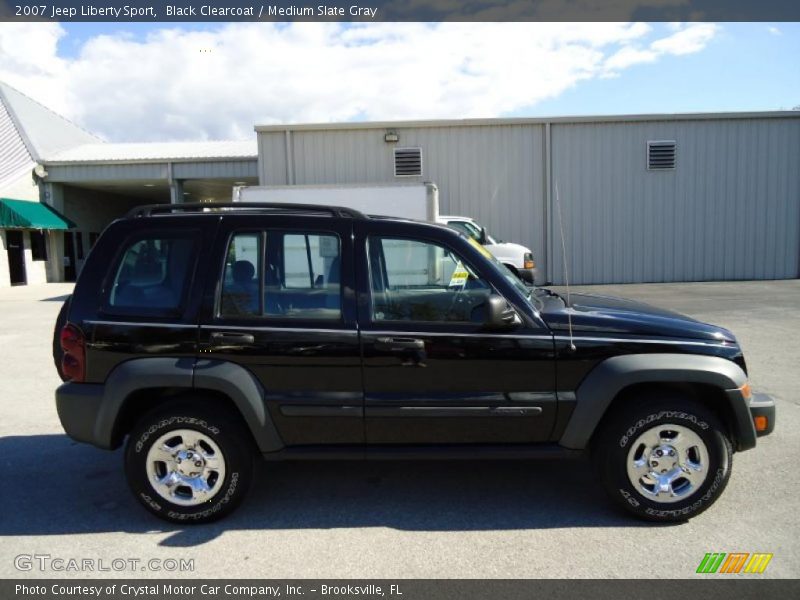 Black Clearcoat / Medium Slate Gray 2007 Jeep Liberty Sport