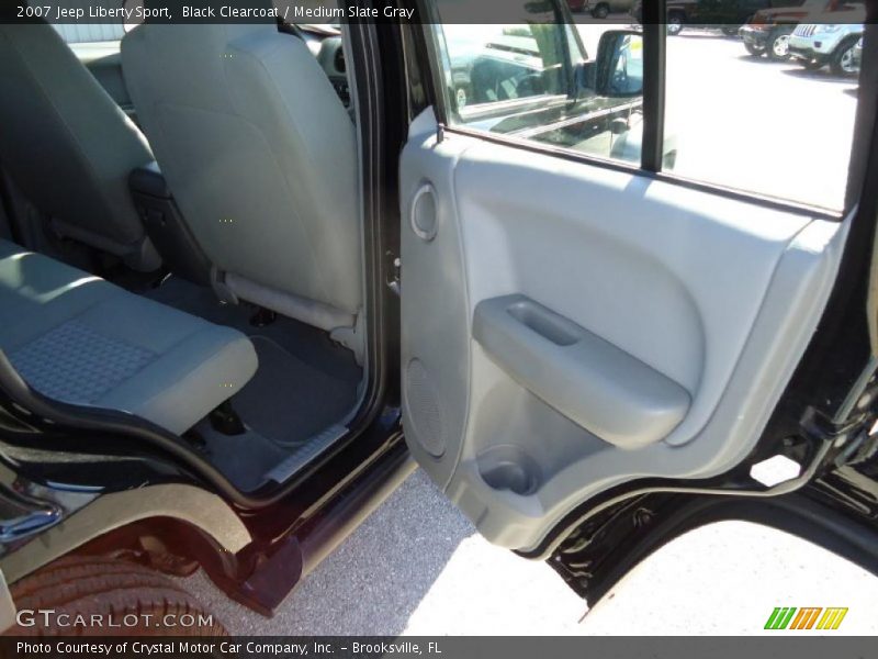 Black Clearcoat / Medium Slate Gray 2007 Jeep Liberty Sport