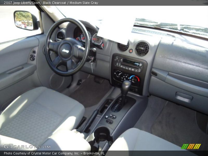 Black Clearcoat / Medium Slate Gray 2007 Jeep Liberty Sport