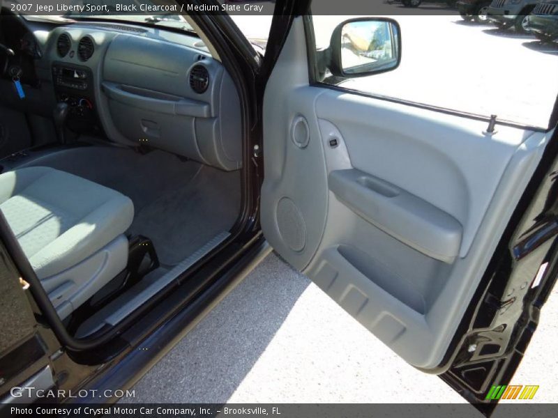 Black Clearcoat / Medium Slate Gray 2007 Jeep Liberty Sport