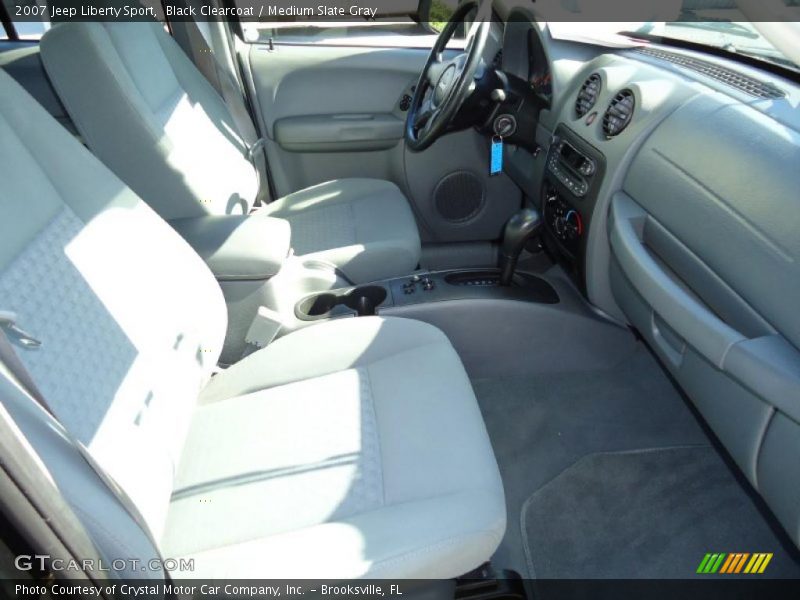 Black Clearcoat / Medium Slate Gray 2007 Jeep Liberty Sport