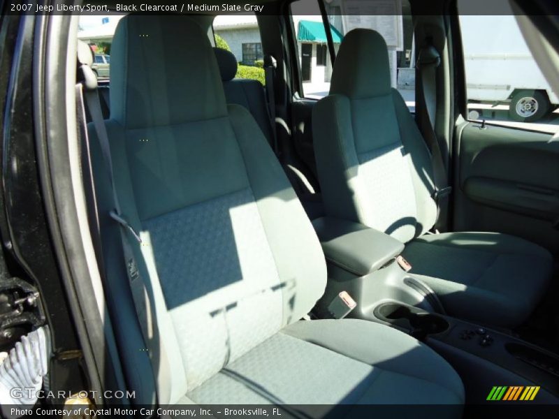 Black Clearcoat / Medium Slate Gray 2007 Jeep Liberty Sport